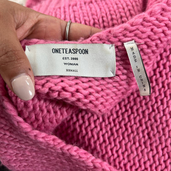 One Teaspoon Hot Pink Winona Keyhole open back sweater - Picture 10 of 10